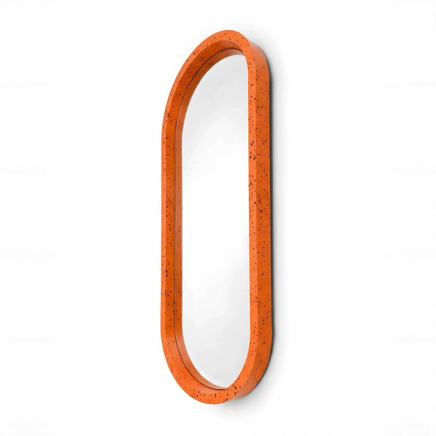 Luxury Modern Speckled Orange Pill Mirror European Style for Villa