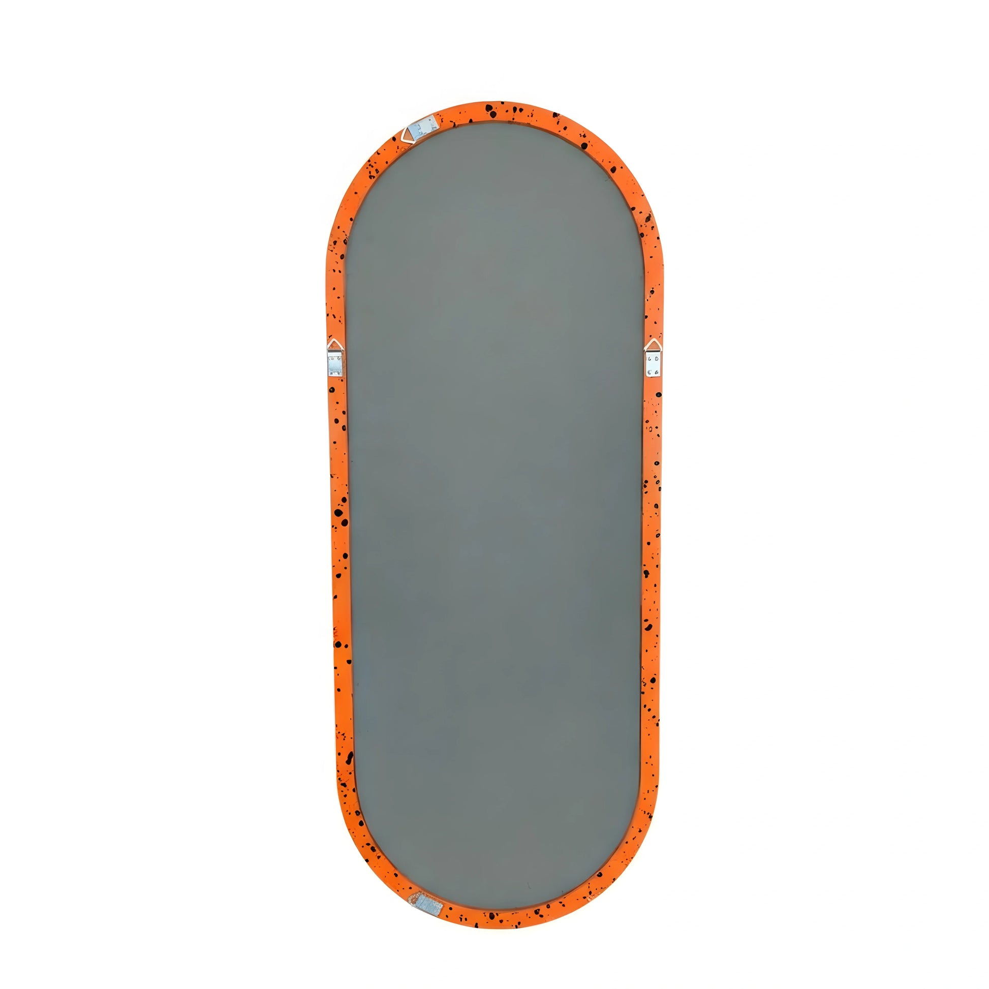 Luxury Modern Speckled Orange Pill Mirror European Style for Villa