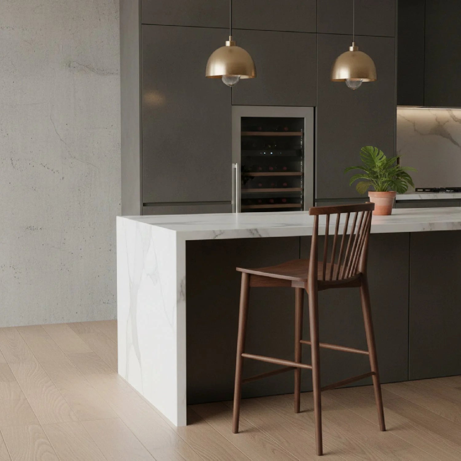 Luxury Modern Spindle-Back Counter Stools European Style for Villa
