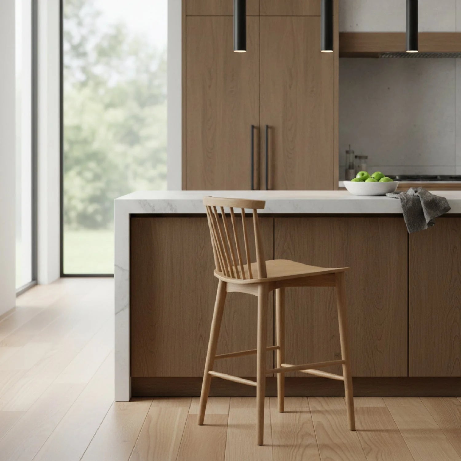 Luxury Modern Spindle-Back Counter Stools European Style for Villa
