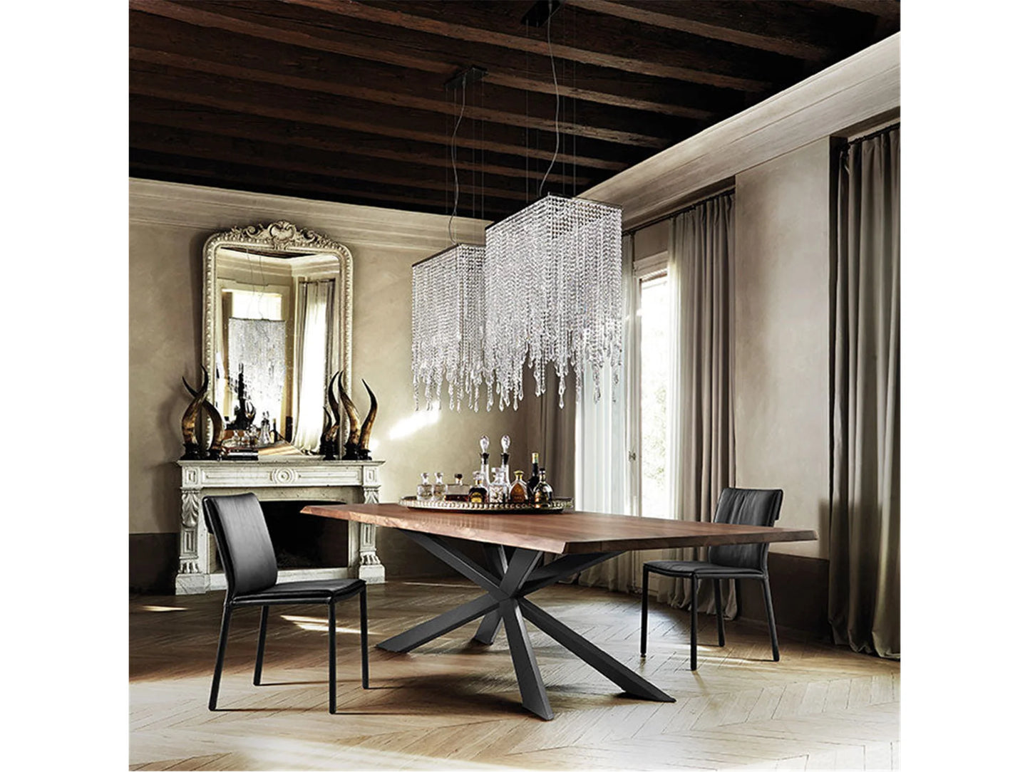 Luxury Modern Spyder Wood Dining Table European Style for Villa