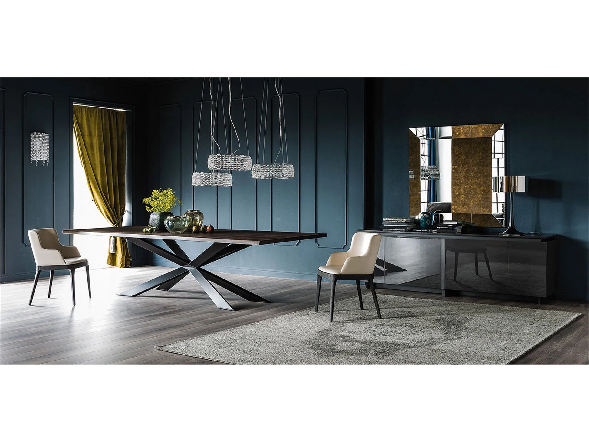 Luxury Modern Spyder Wood Dining Table European Style for Villa