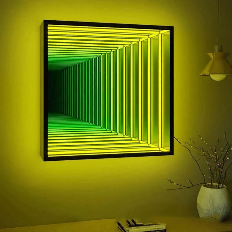Luxury Modern Square Infinity LED Mirror European Style for Villa