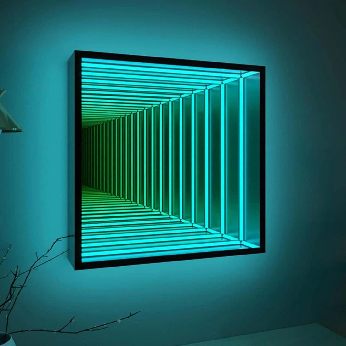 Luxury Modern Square Infinity LED Mirror European Style for Villa