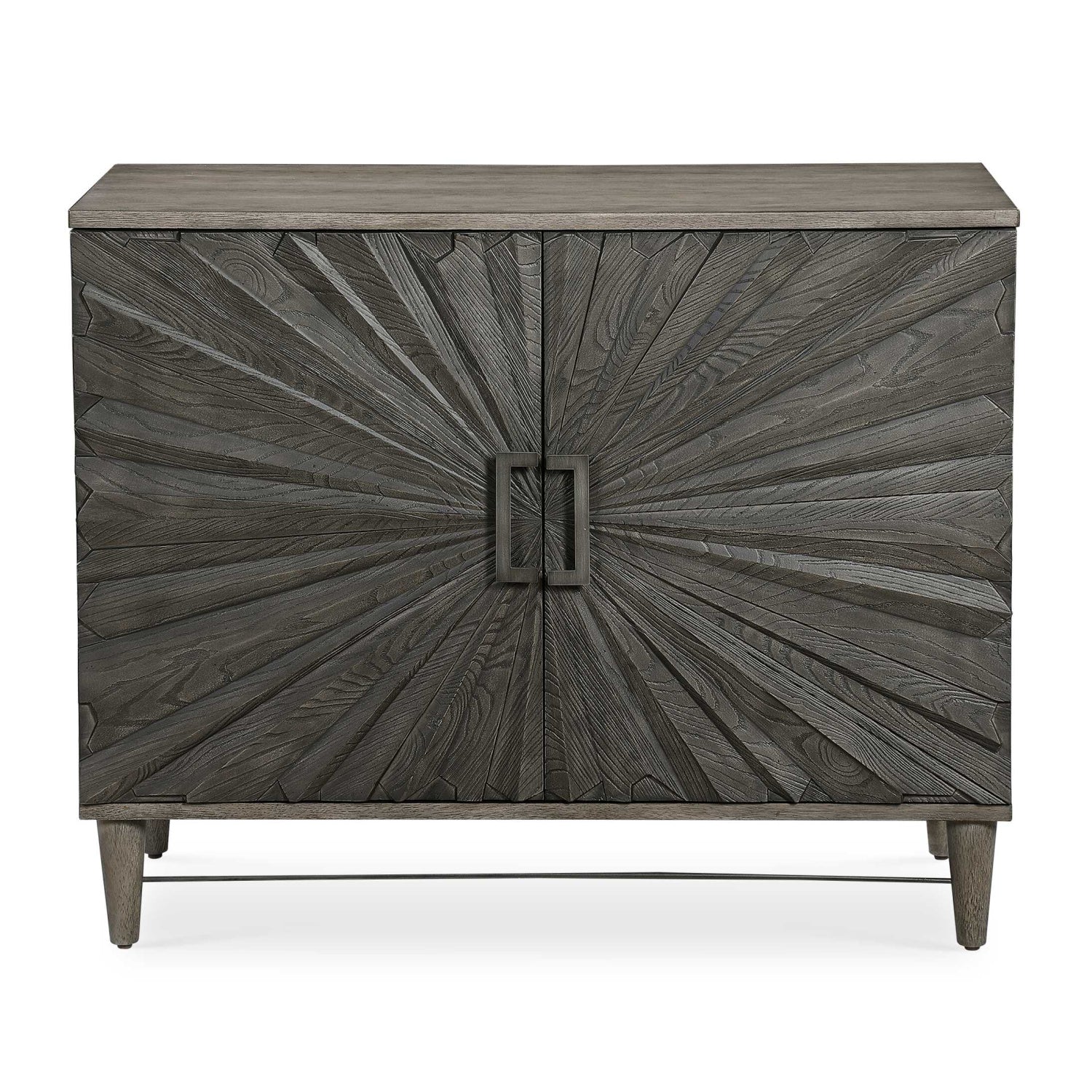 Luxury Modern Starburst Oak Veneer Cabinet European Style for Villa