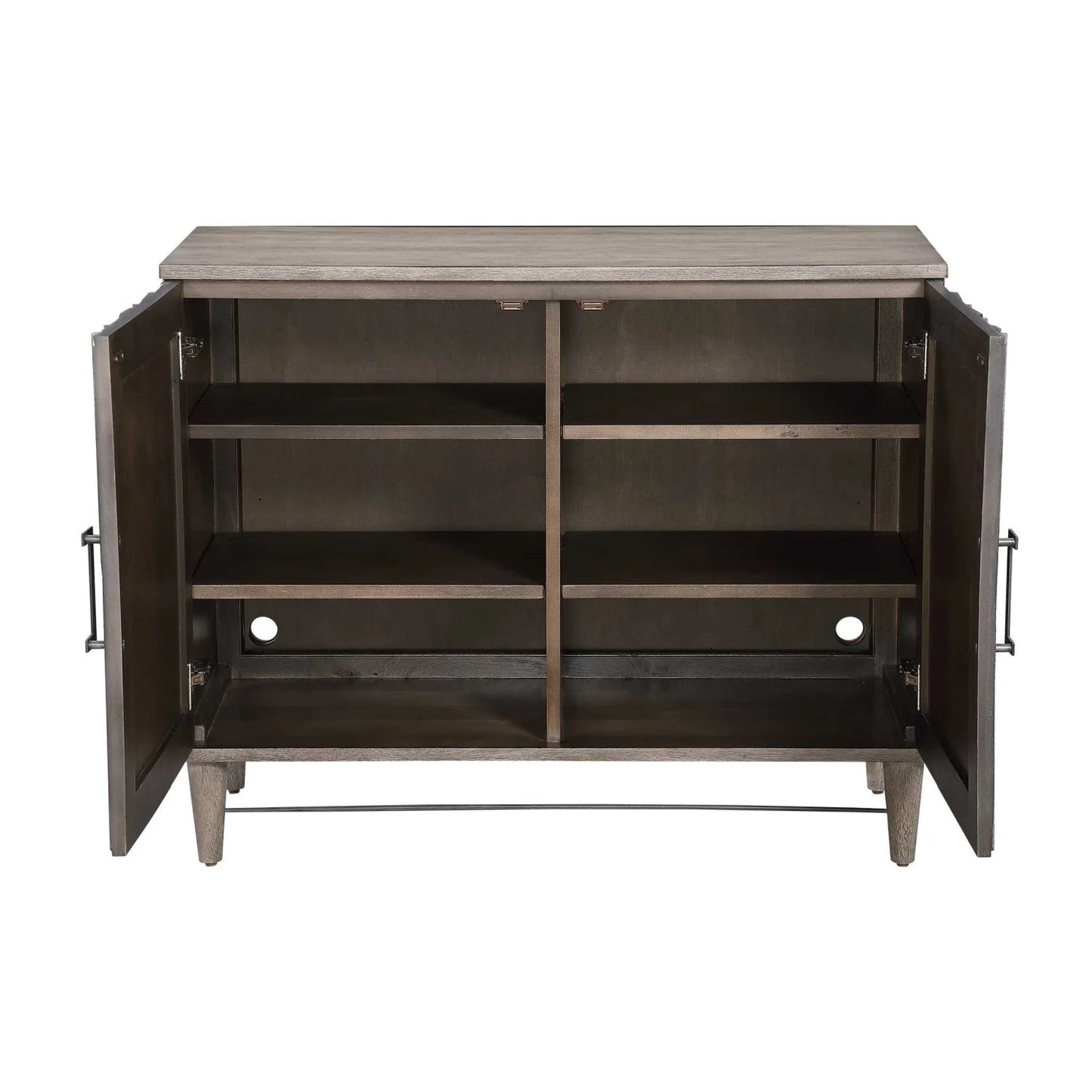 Luxury Modern Starburst Oak Veneer Cabinet European Style for Villa