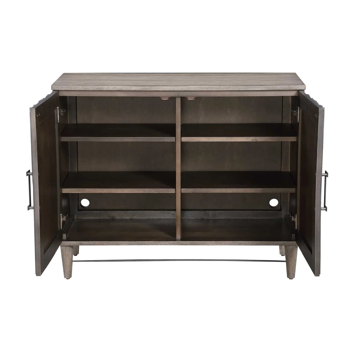 Luxury Modern Starburst Oak Veneer Cabinet European Style for Villa