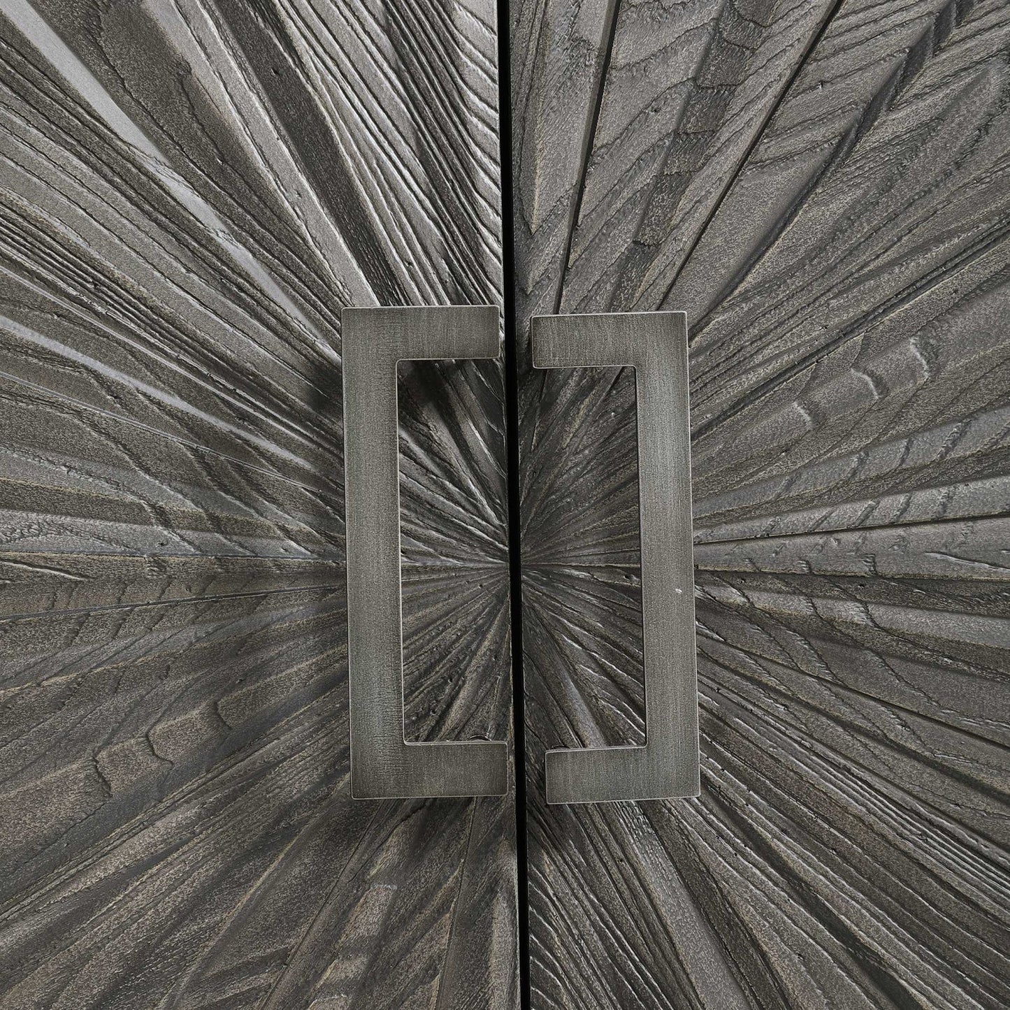 Luxury Modern Starburst Oak Veneer Cabinet European Style for Villa