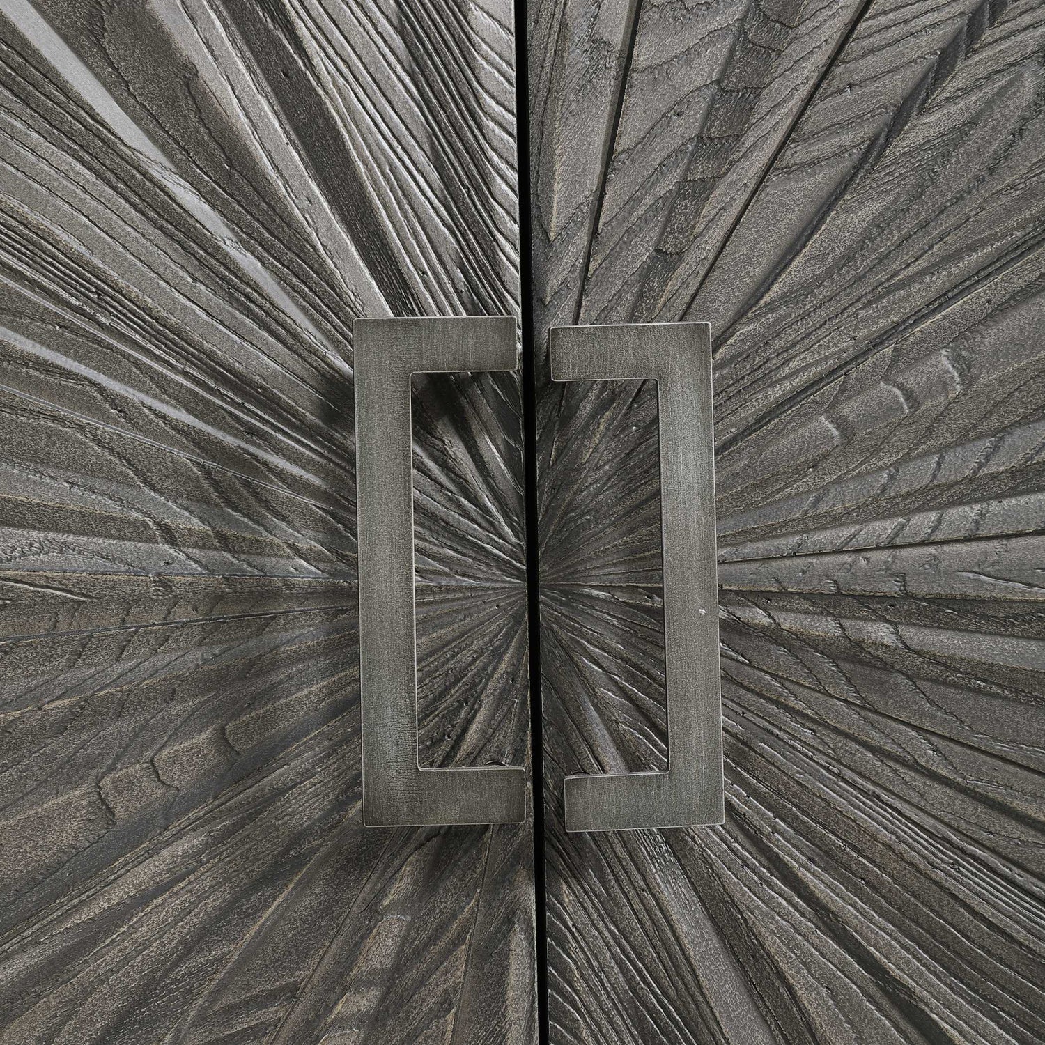 Luxury Modern Starburst Oak Veneer Cabinet European Style for Villa