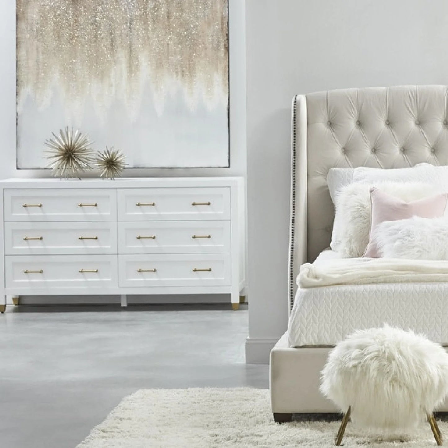 Luxury Modern Stella 6-Drawer Dresser European Style for Villa