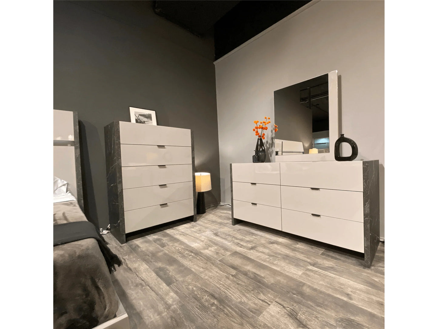 Luxury Modern Stone Bedroom Set European Style for Villa