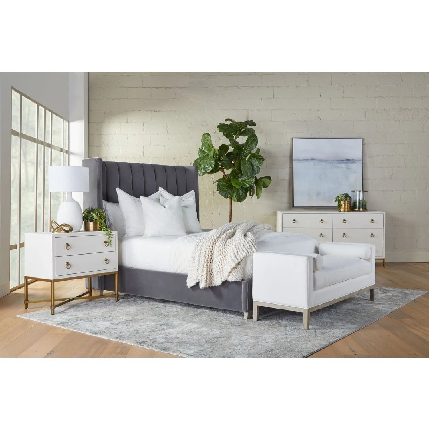 Luxury Modern Strand Nightstand European Style for Villa