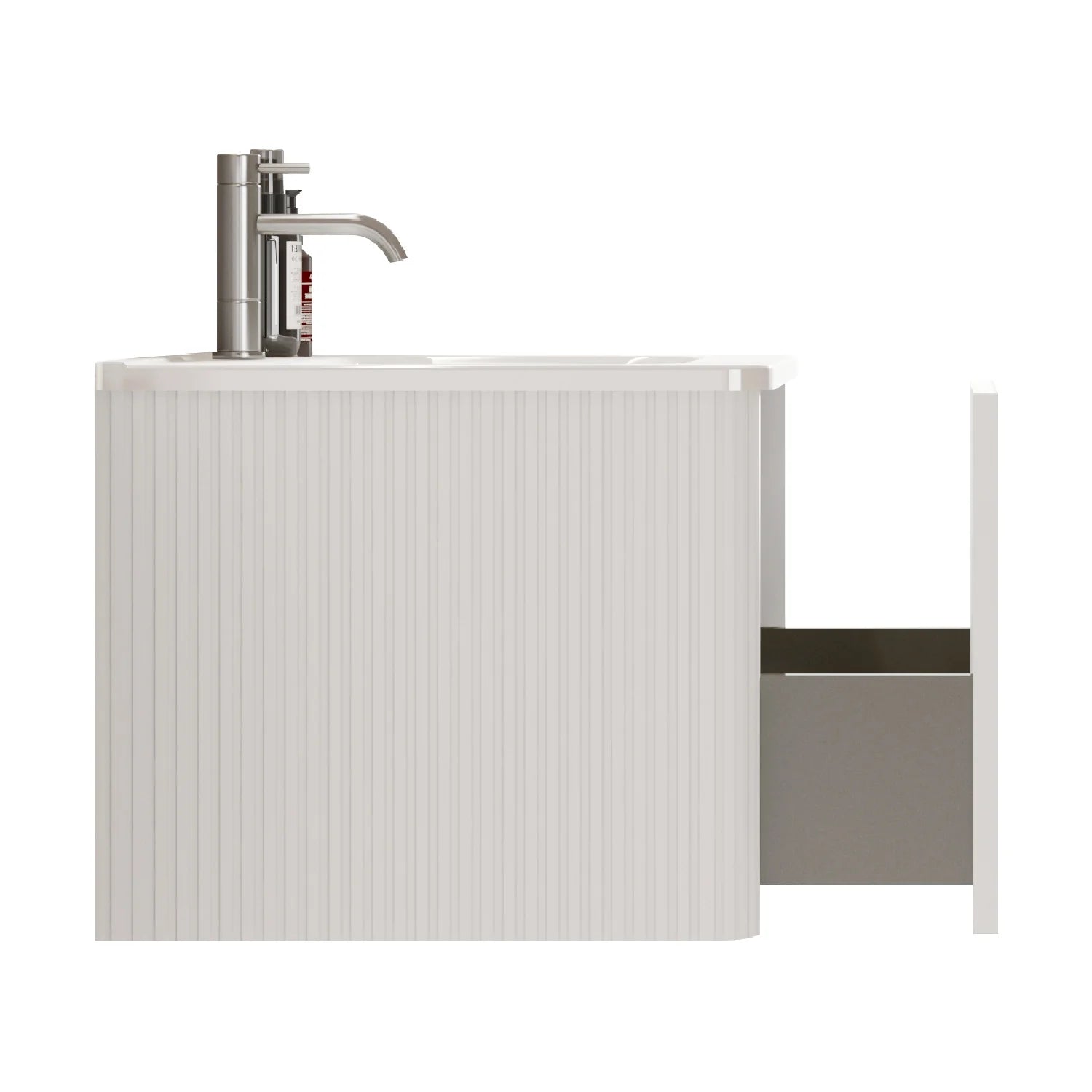 Luxury Modern Striped Soft White Bathroom Vanity European Style for Villa