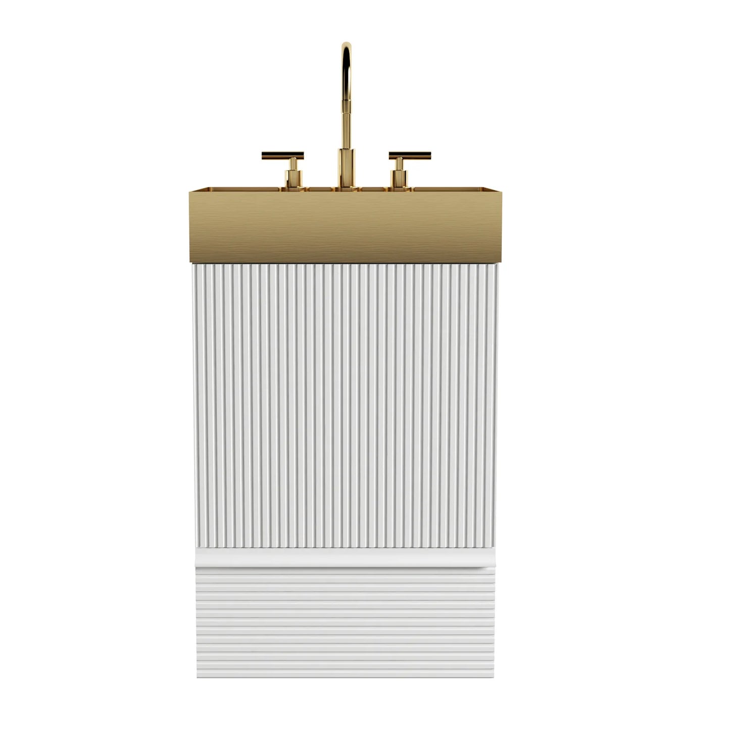 Luxury Modern Striped Velvet Bathroom Cabinet European Style for Villa