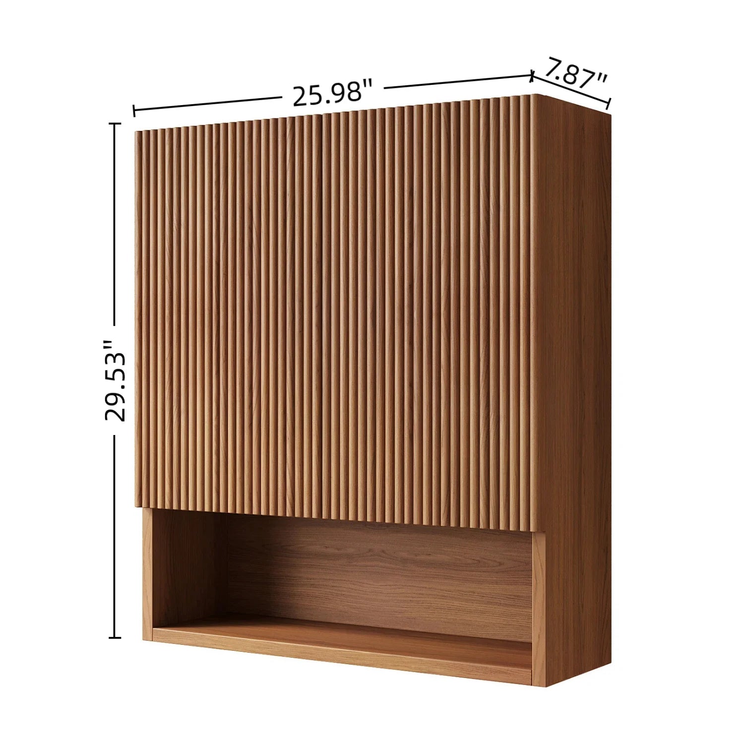 Luxury Modern Striped Wood Bathroom Cabinet European Style for Villa
