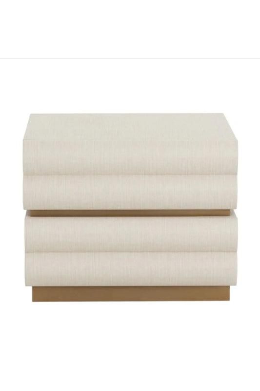 Luxury Modern Subira 2-Drawer Nightstand European Style for Villa