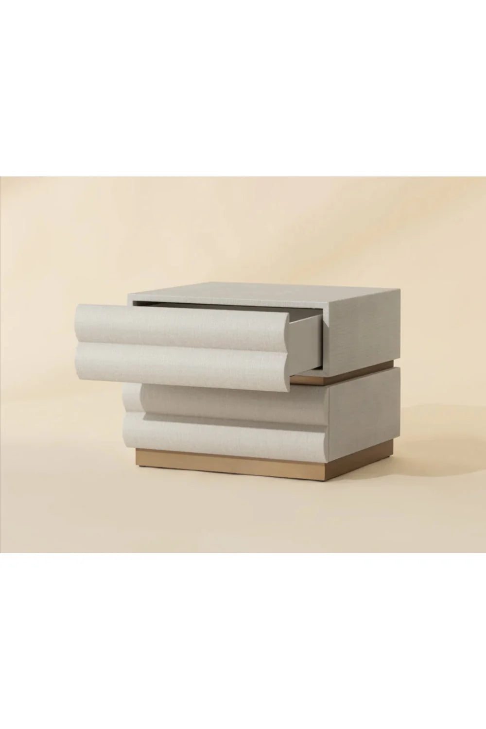 Luxury Modern Subira 2-Drawer Nightstand European Style for Villa