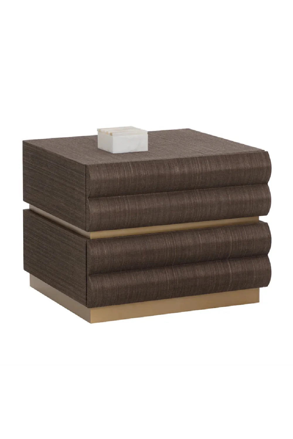 Luxury Modern Subira 2-Drawer Nightstand European Style for Villa