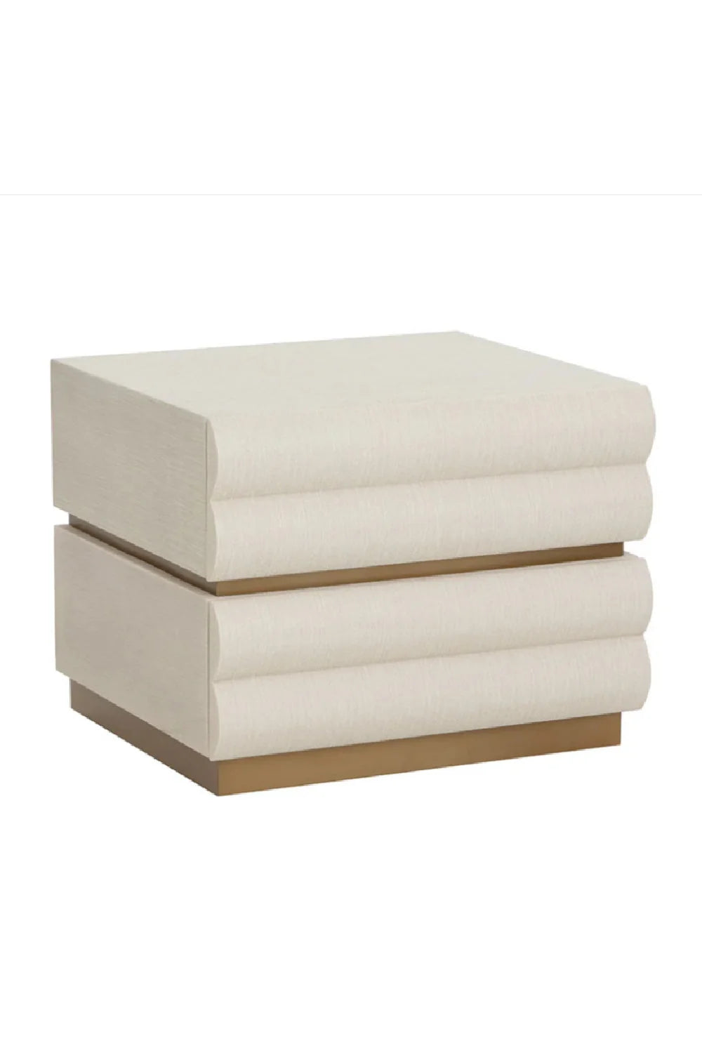 Luxury Modern Subira 2-Drawer Nightstand European Style for Villa