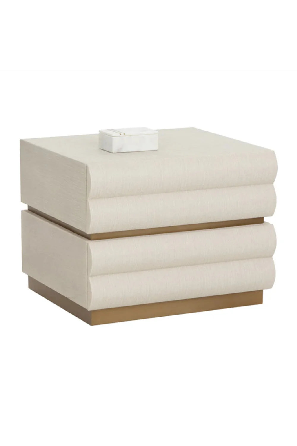 Luxury Modern Subira 2-Drawer Nightstand European Style for Villa