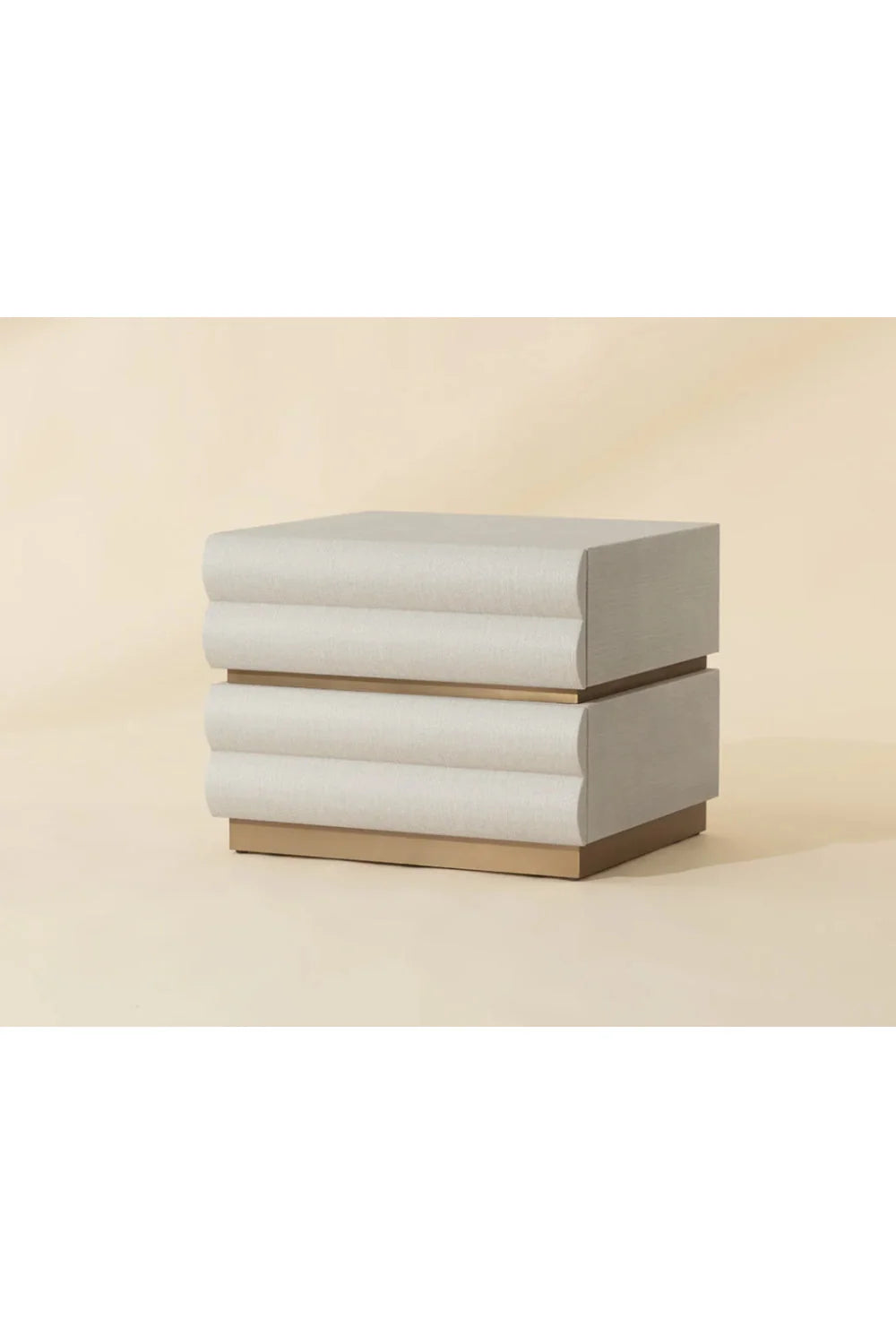Luxury Modern Subira 2-Drawer Nightstand European Style for Villa