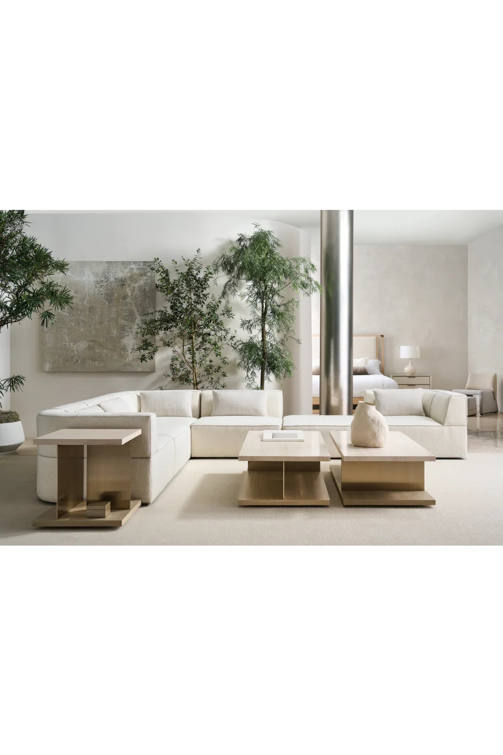 Luxury Modern Sun-Drenched Oak Bed European Style for Villa