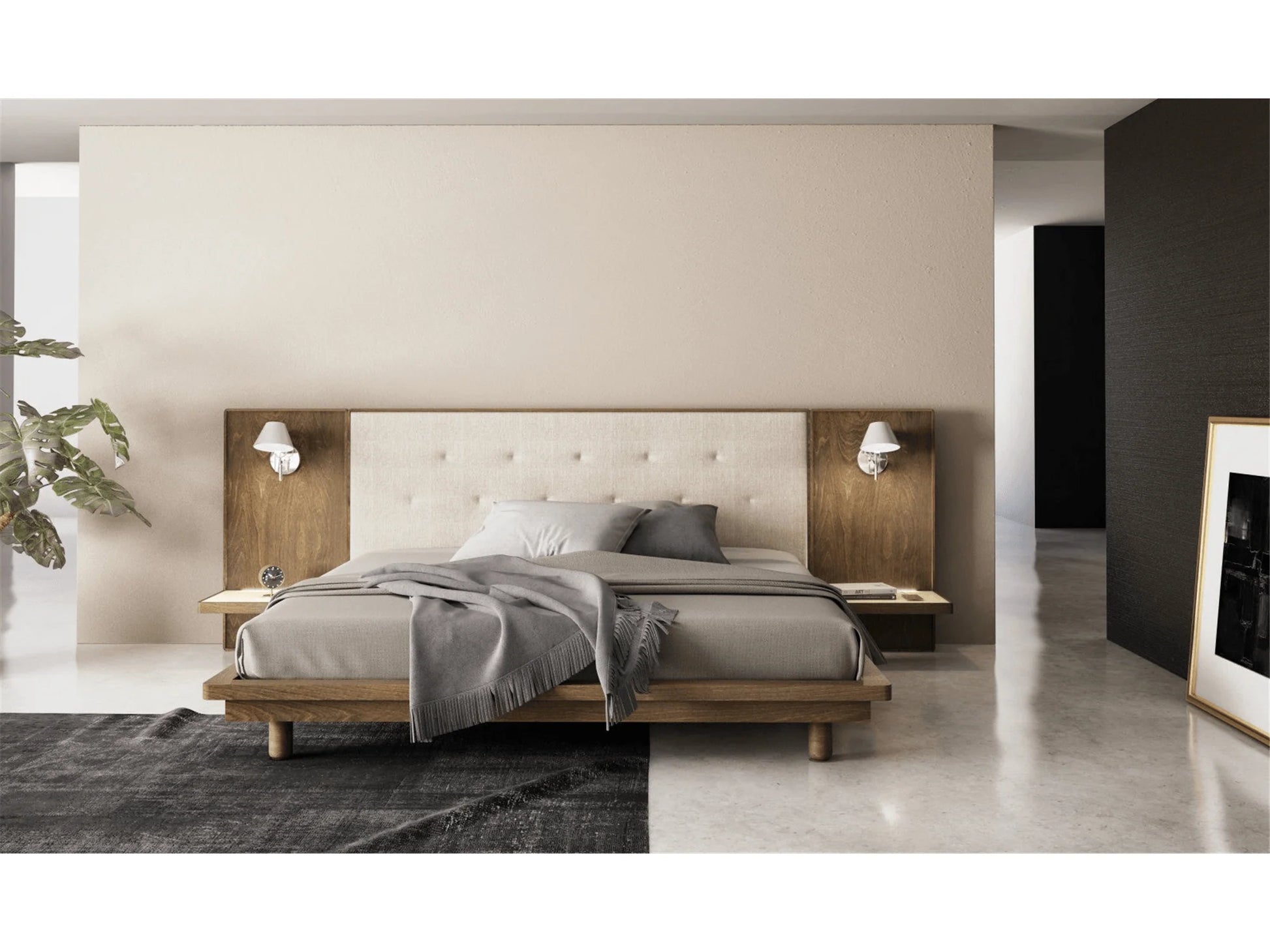 Luxury Modern Surface King Bed European Style for Villa