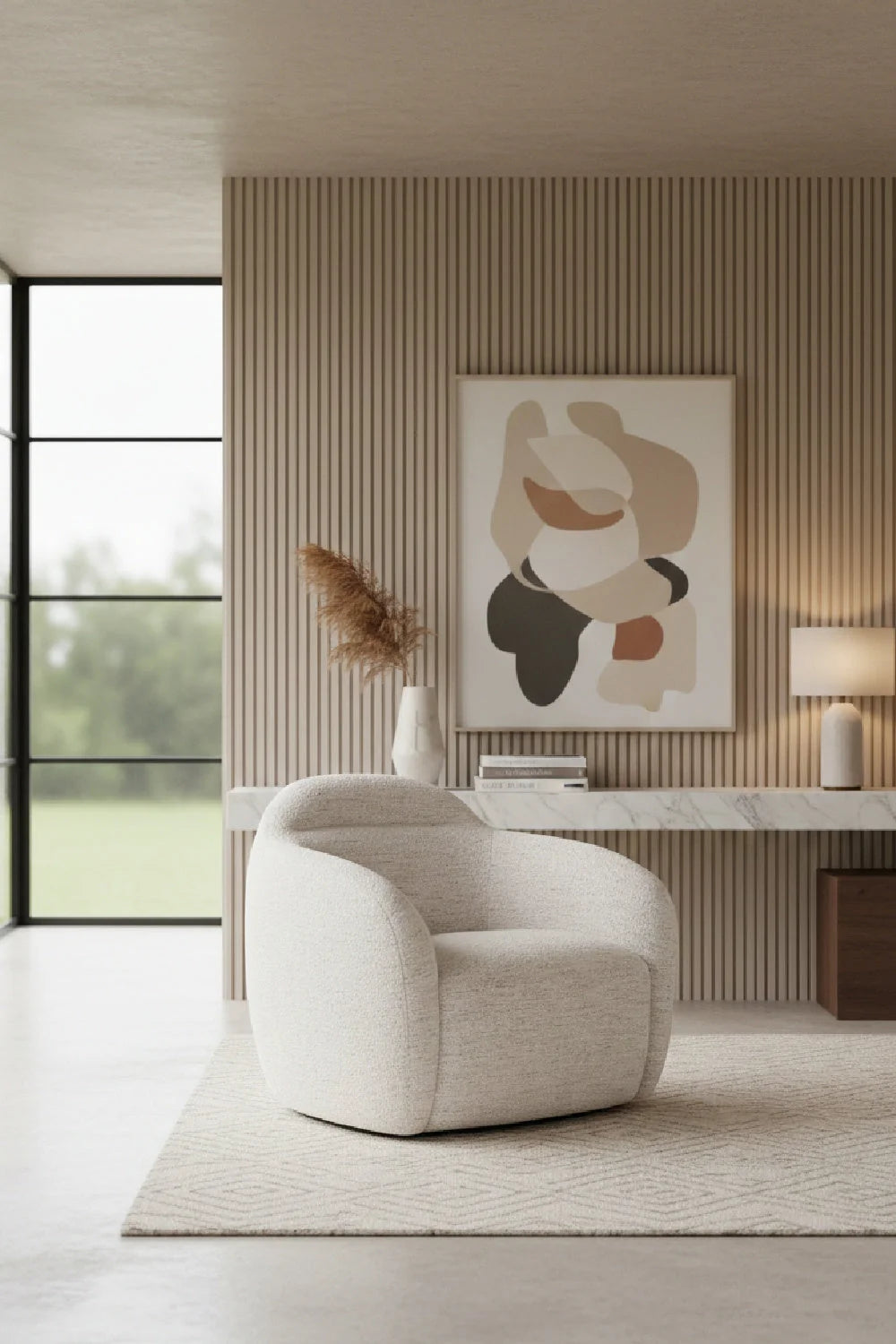 Luxury Modern Swivel Lounge Chair Modern Italian Style for Villa
