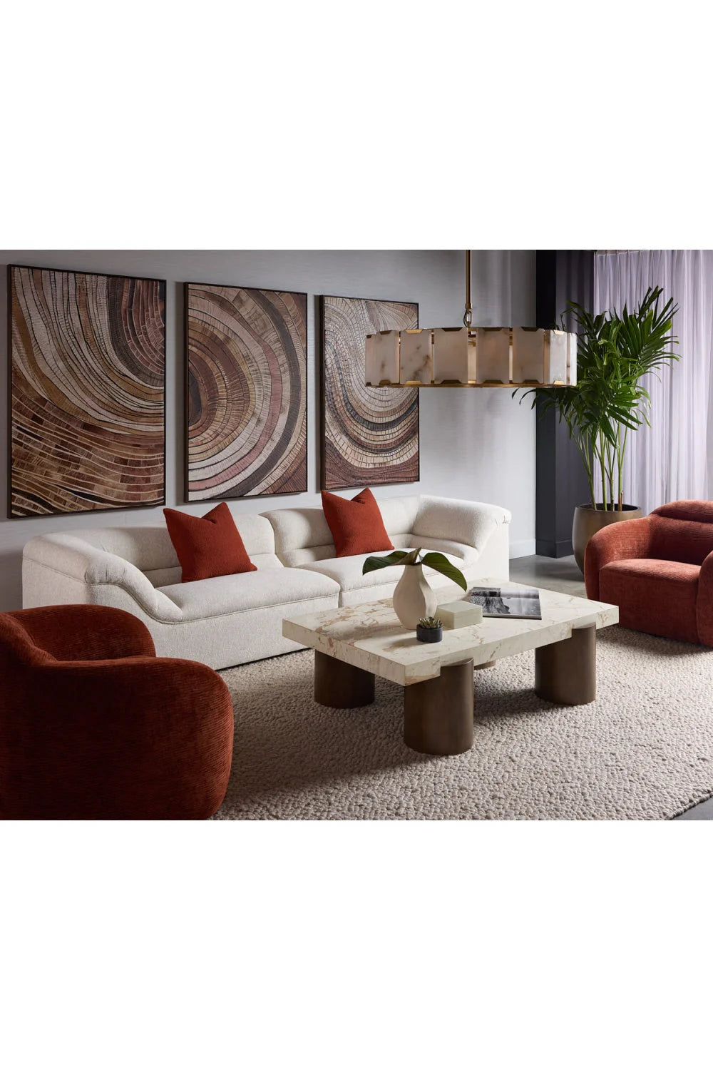 Luxury Modern Swivel Lounge Chair Modern Italian Style for Villa