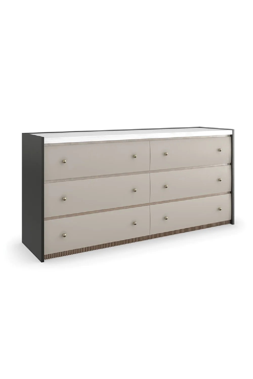 Luxury Modern Sycamore 6-Drawer Dresser European Style for Villa