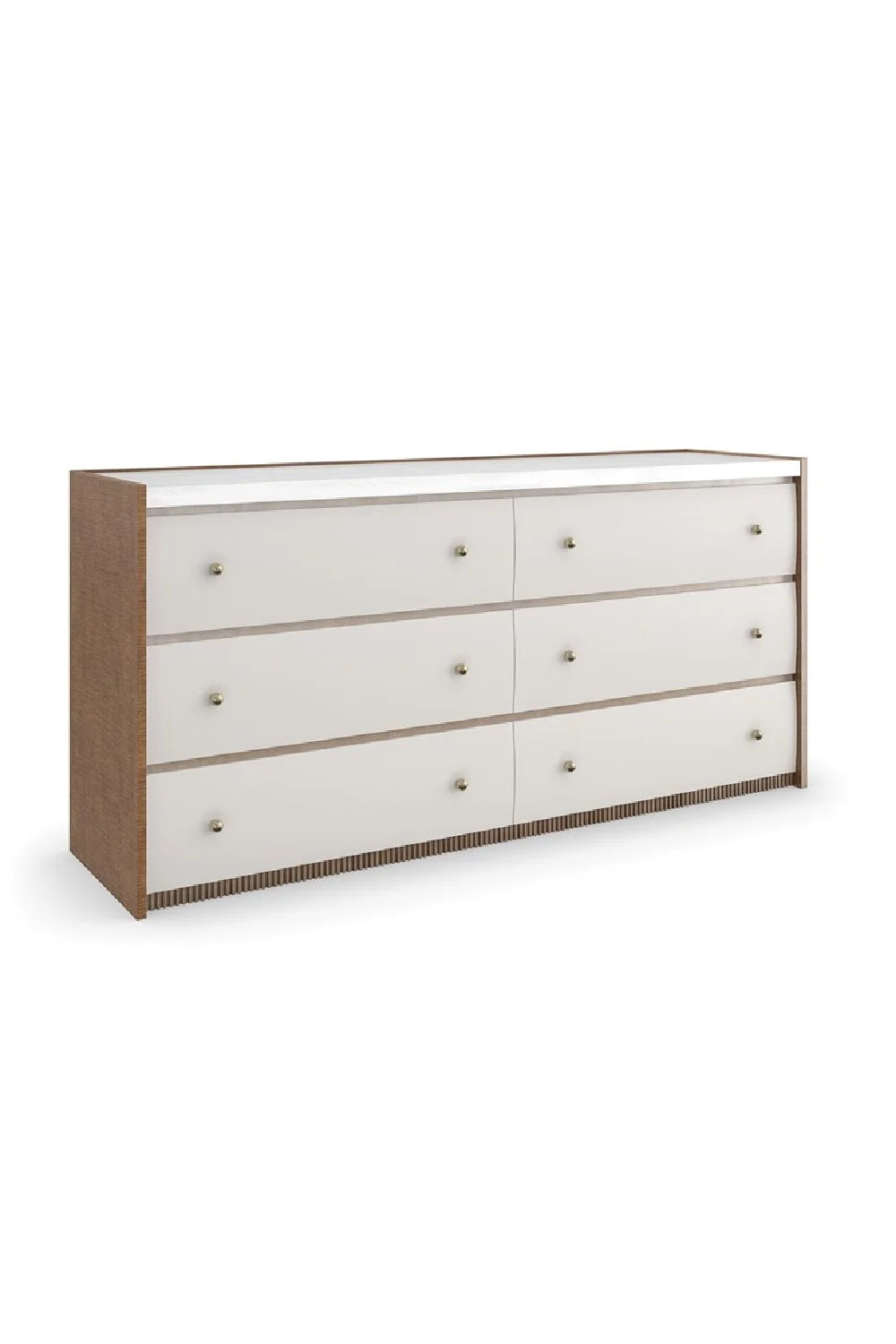 Luxury Modern Sycamore 6-Drawer Dresser European Style for Villa