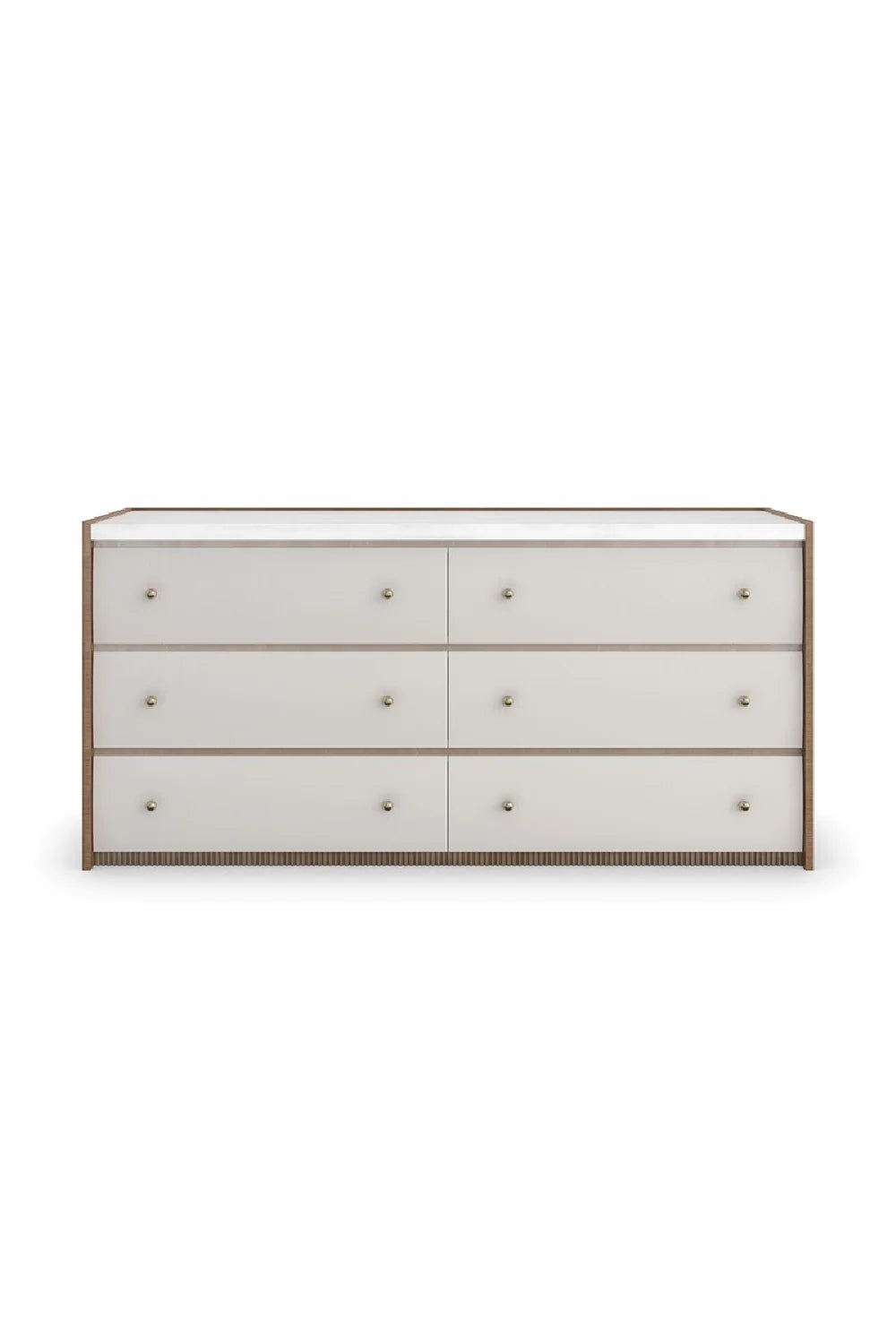 Luxury Modern Sycamore 6-Drawer Dresser European Style for Villa