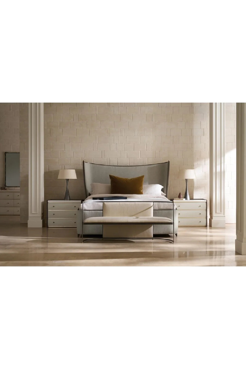 Luxury Modern Sycamore 6-Drawer Dresser European Style for Villa