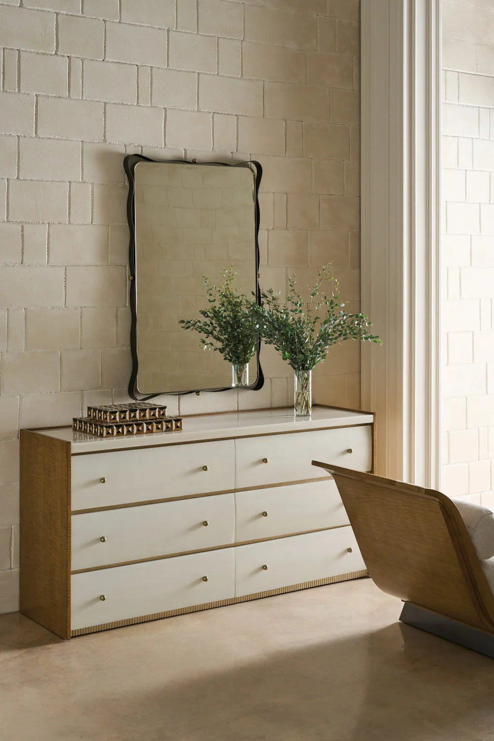 Luxury Modern Sycamore 6-Drawer Dresser European Style for Villa
