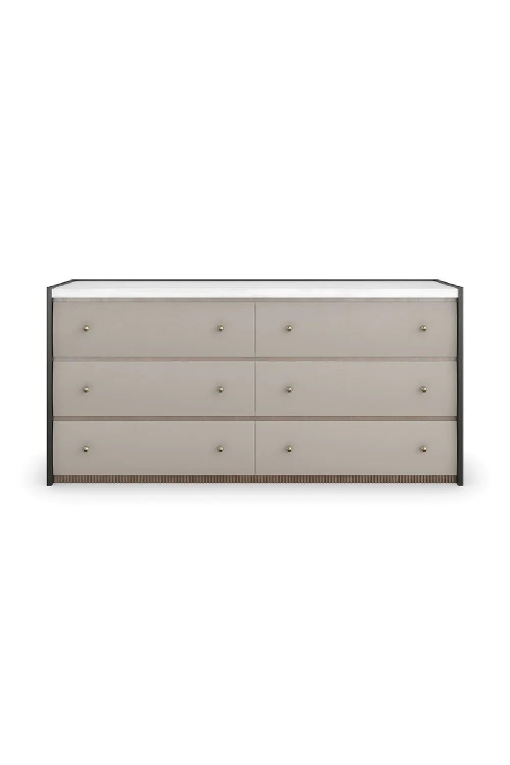 Luxury Modern Sycamore 6-Drawer Dresser European Style for Villa