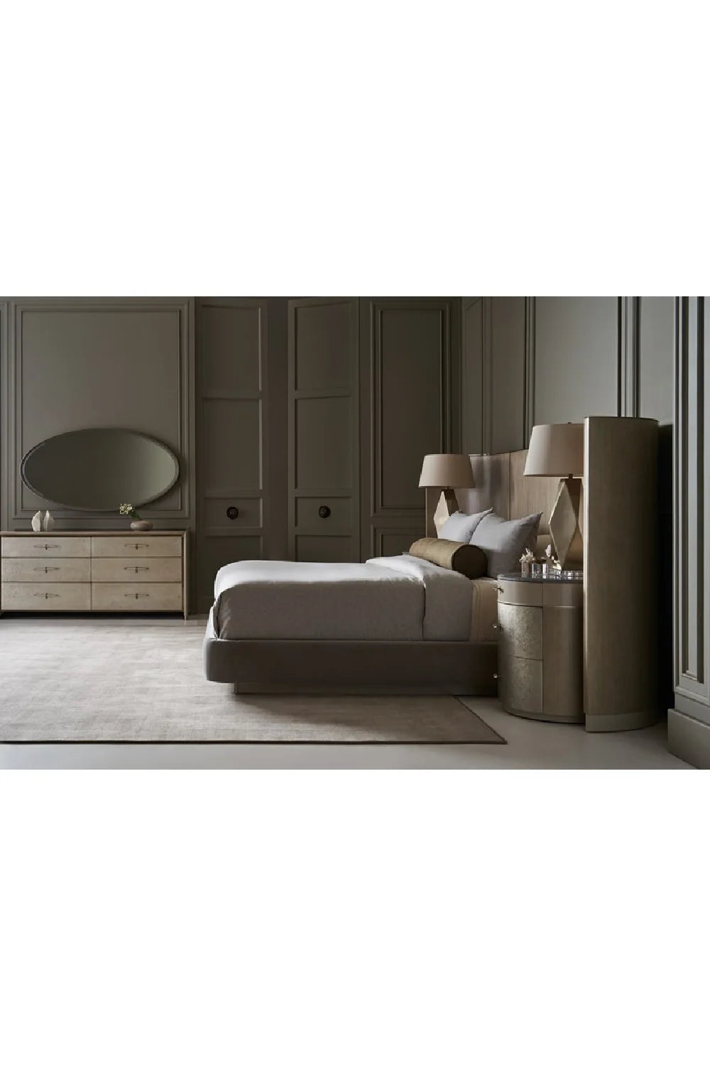 Luxury Modern Sycamore 6-Drawer Dresser European Style for Villa