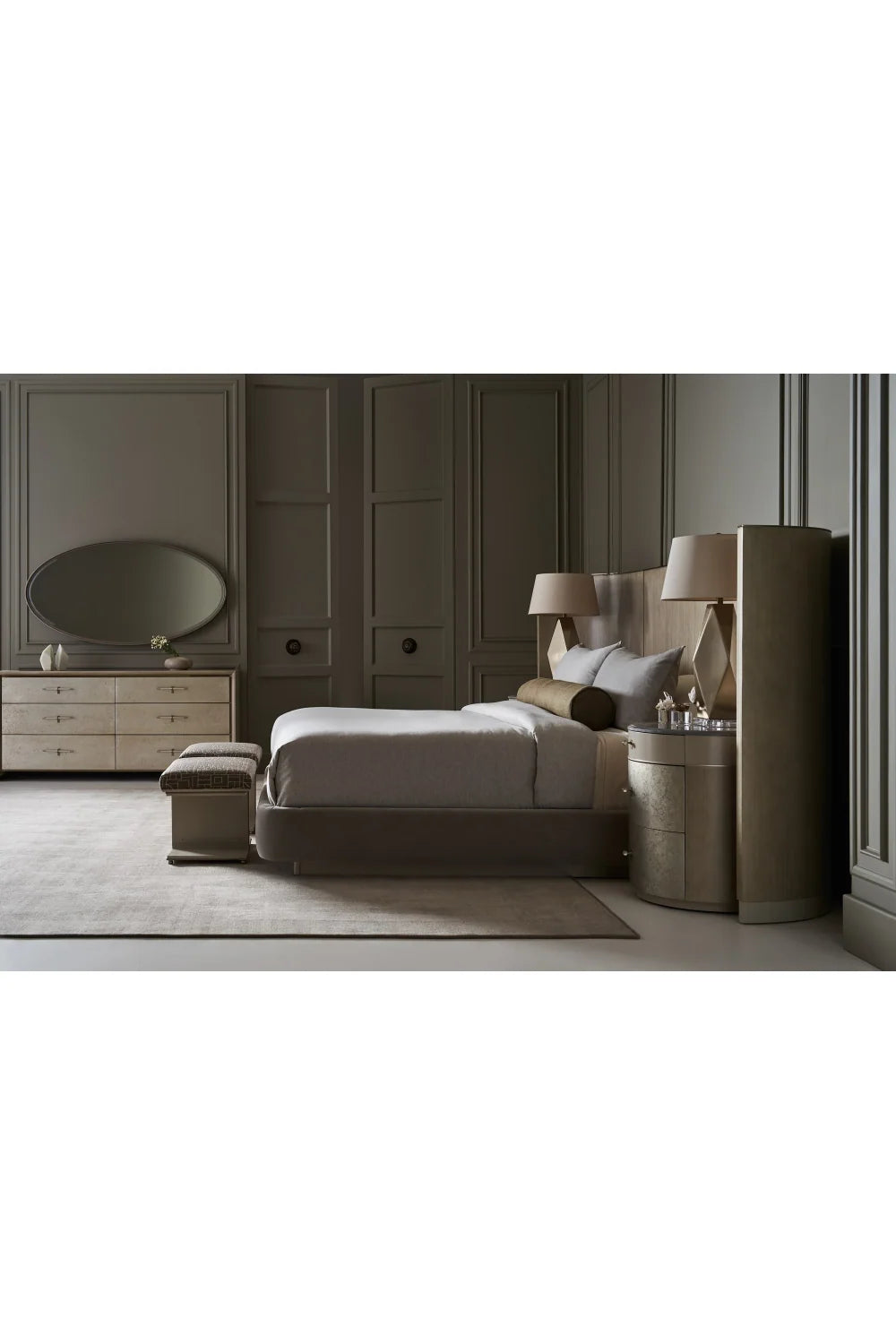 Luxury Modern Sycamore 6-Drawer Dresser European Style for Villa