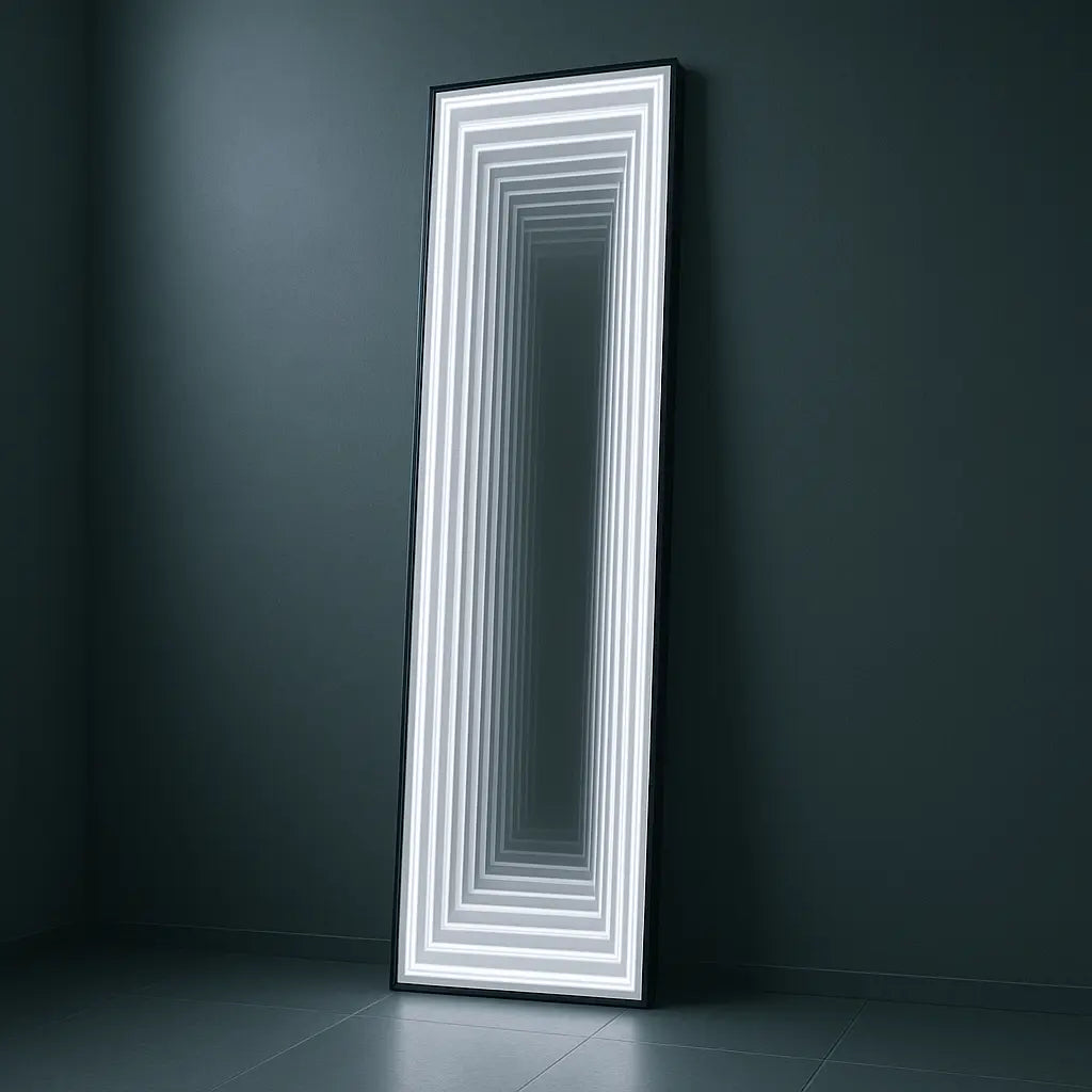 Luxury Modern Tall Column Infinity Mirror European Style for Villa