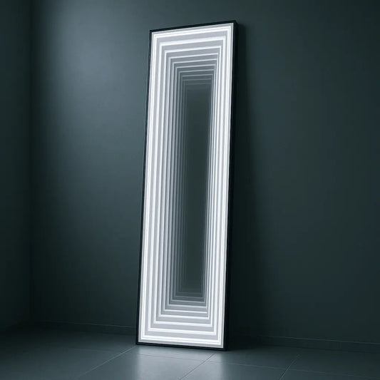Luxury Modern Tall Column Infinity Mirror European Style for Villa