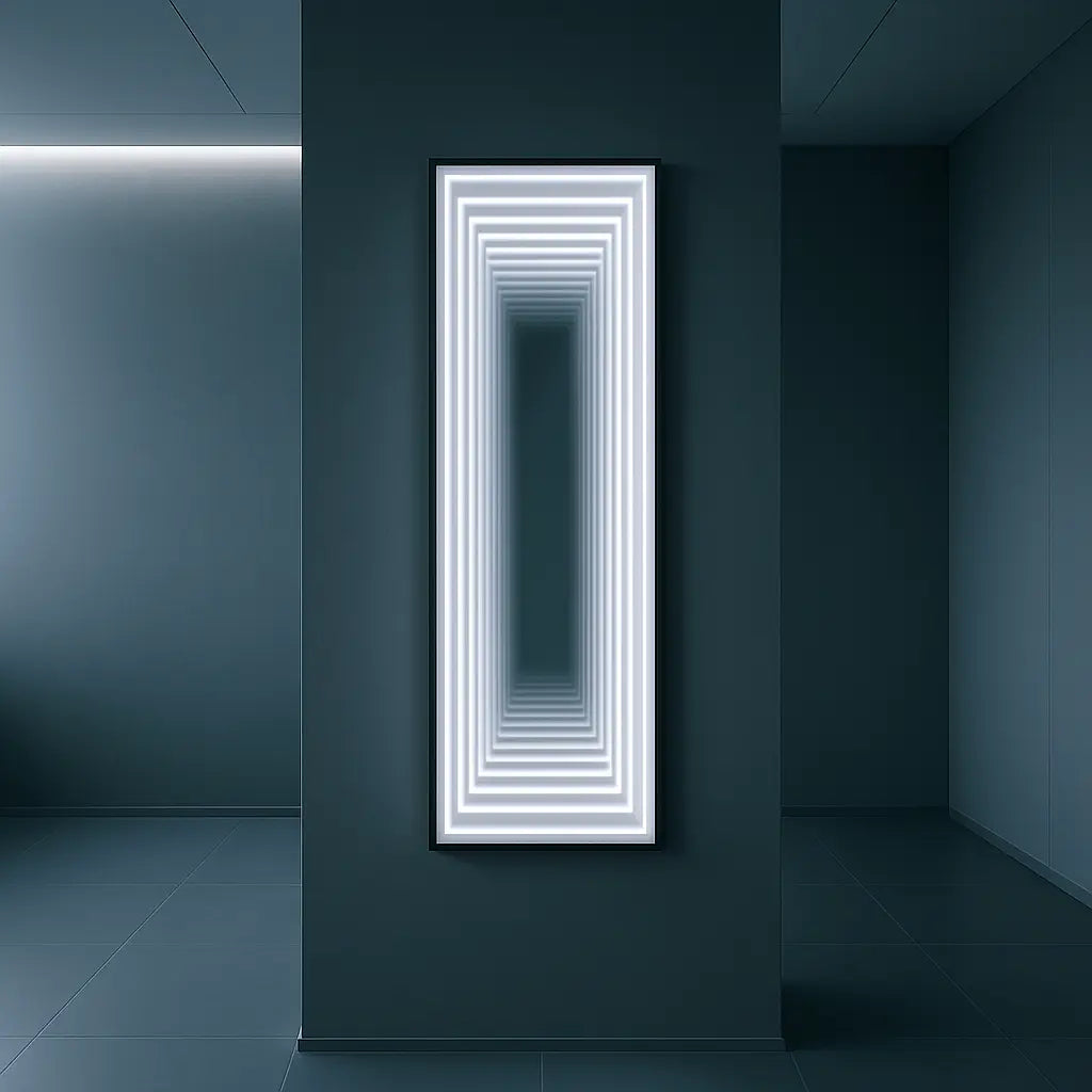 Luxury Modern Tall Column Infinity Mirror European Style for Villa