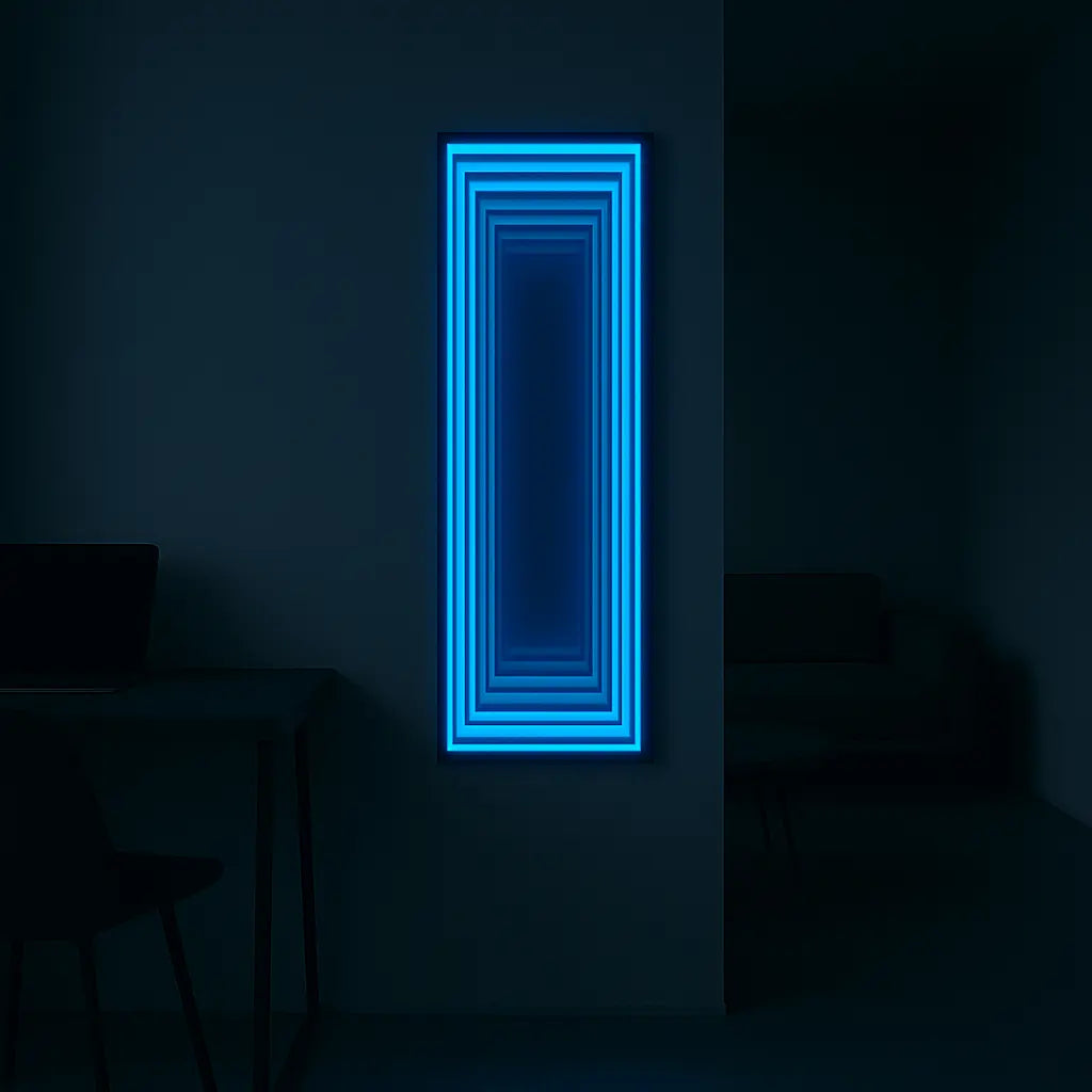 Luxury Modern Tall Column Infinity Mirror European Style for Villa