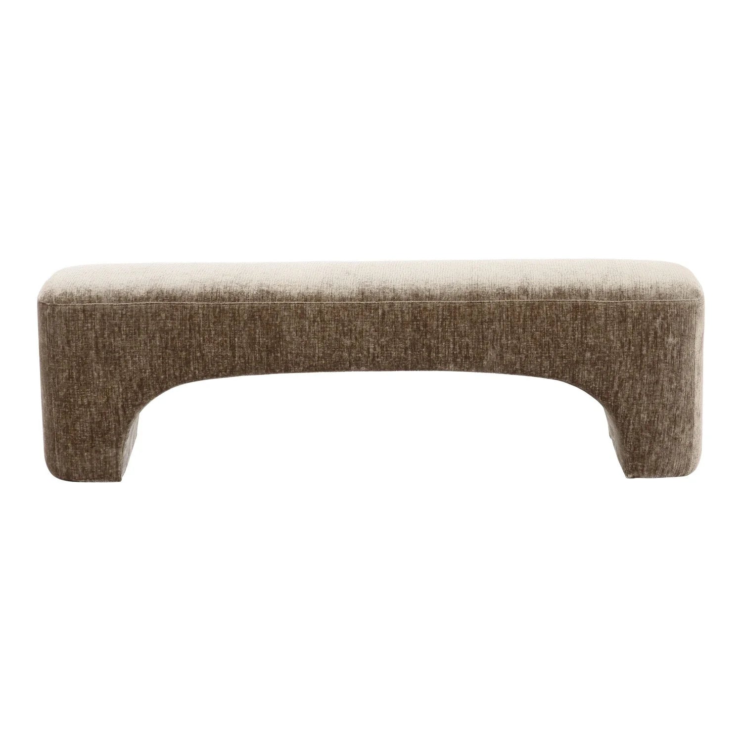 Luxury Modern Tan Fabric Bench European Style for Villa