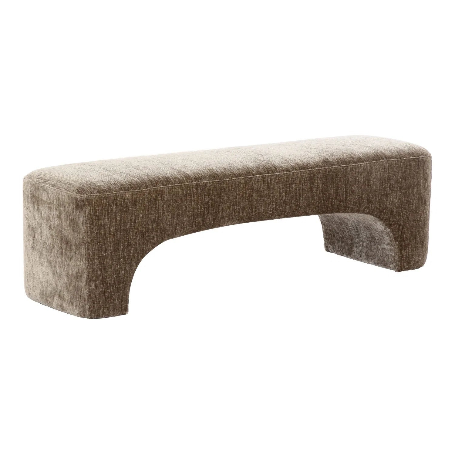 Luxury Modern Tan Fabric Bench European Style for Villa