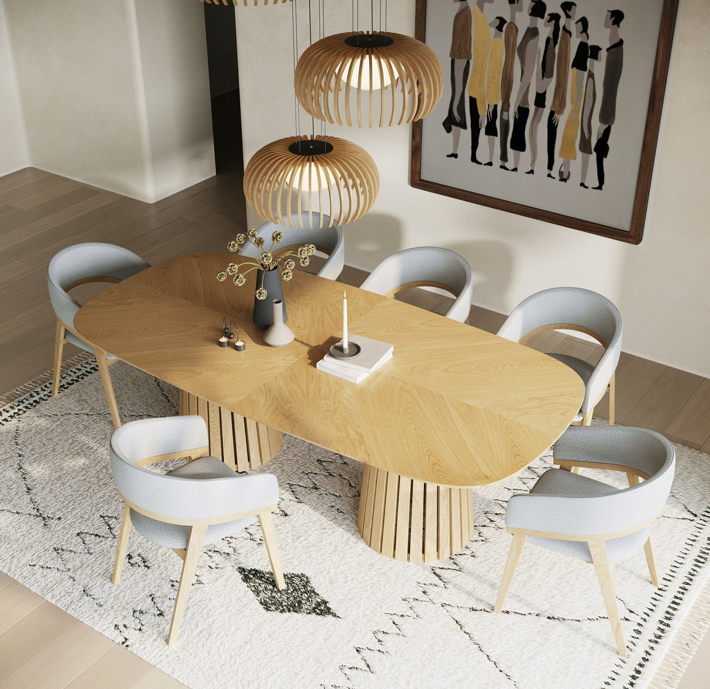 Luxury Modern Tara Dining Set European Style for Villa