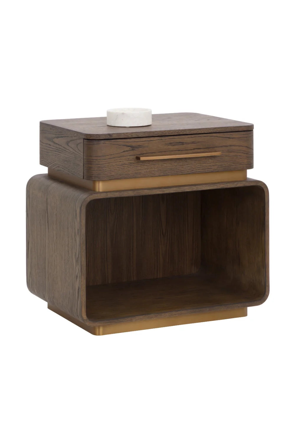 Luxury Modern Taro 1-Drawer Nightstand European Style for Villa