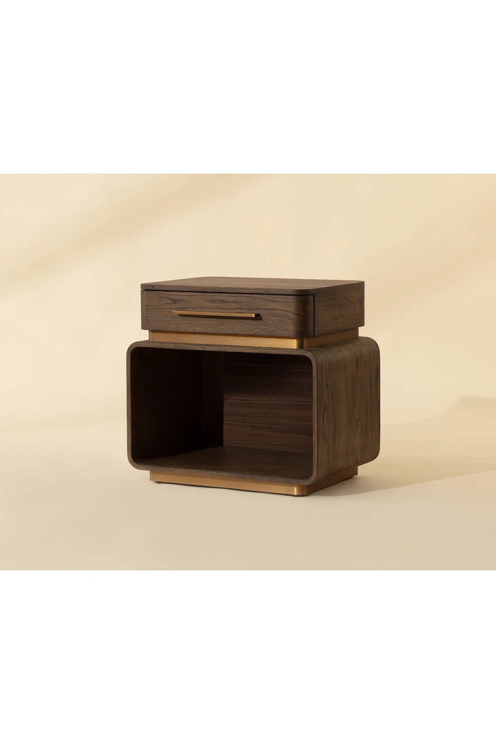 Luxury Modern Taro 1-Drawer Nightstand European Style for Villa