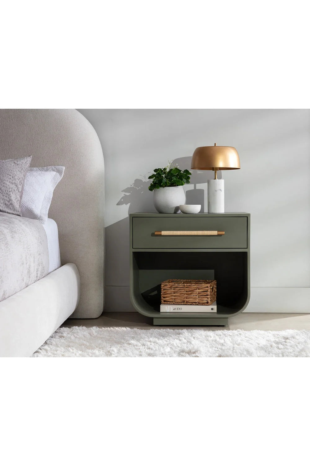 Luxury Modern Tarrant Oak Nightstand European Style for Villa