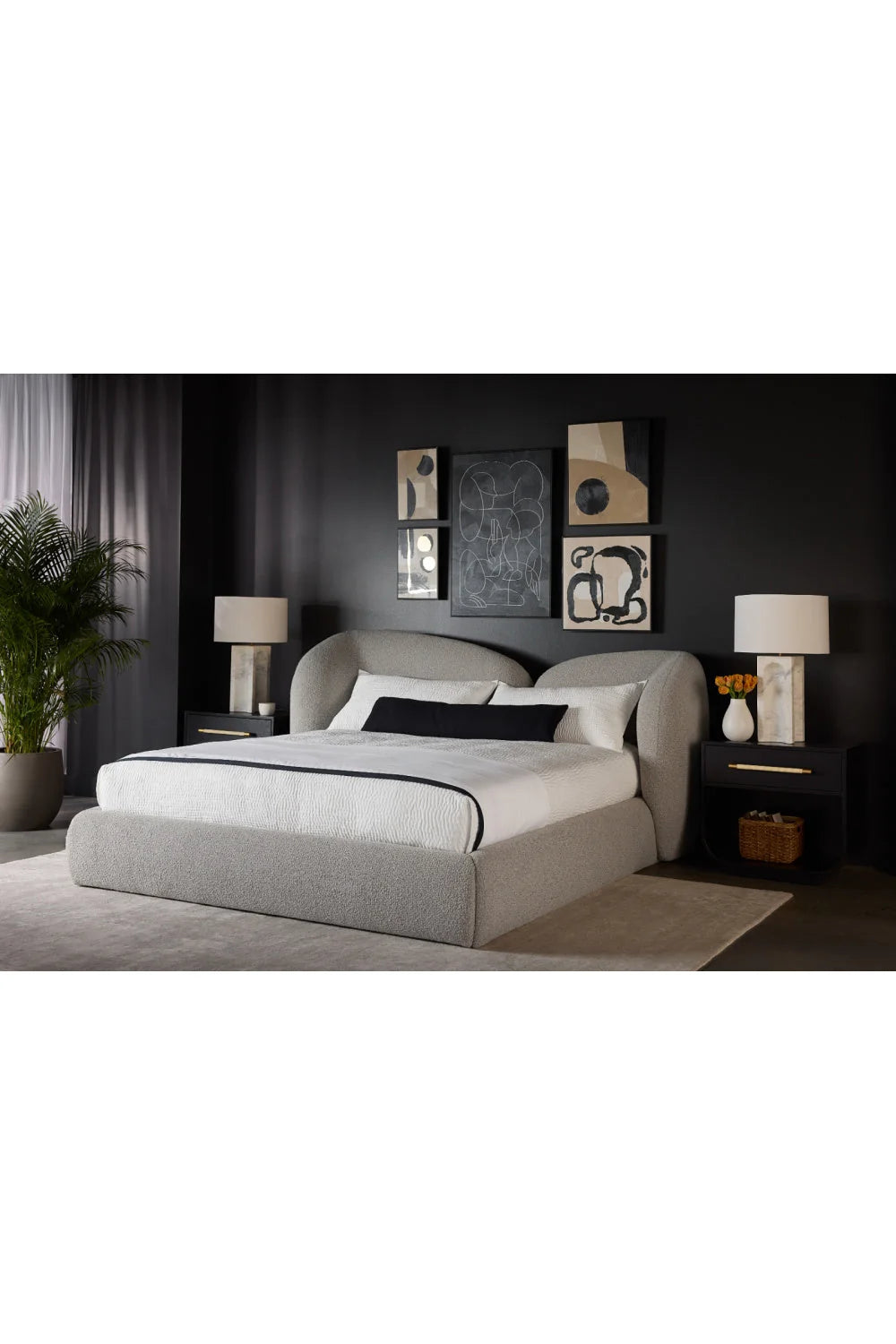 Luxury Modern Tarrant Oak Nightstand European Style for Villa