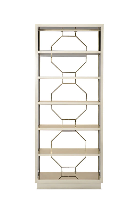 Luxury Modern Taupe Metallic Shelf European Style for Villa