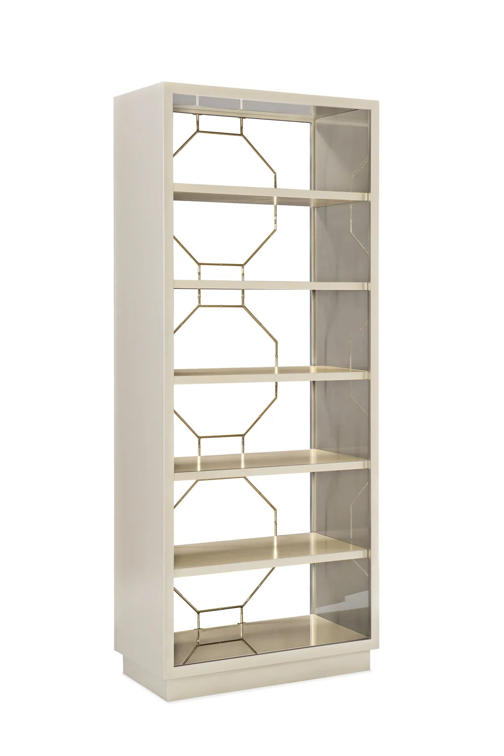 Luxury Modern Taupe Metallic Shelf European Style for Villa